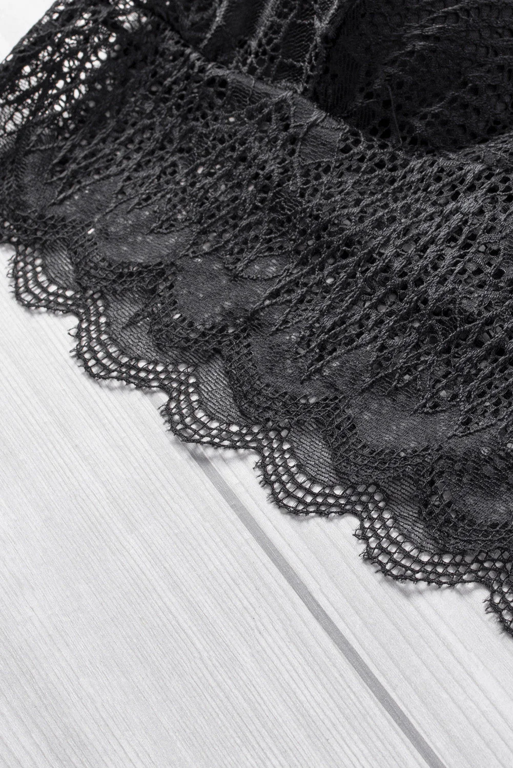 Criss Cross Spaghetti Strap Lace Bralette - Image 24