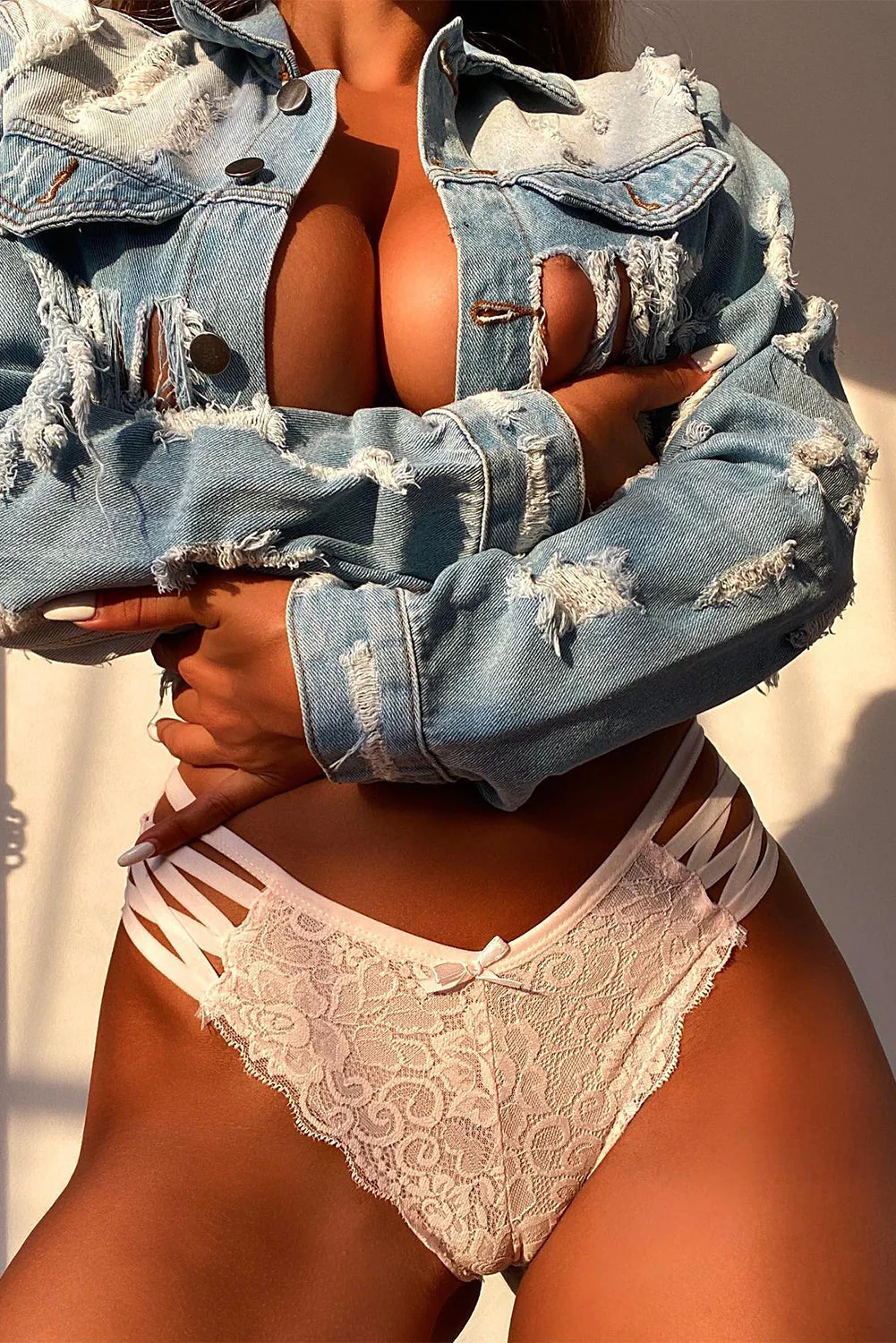 Criss Cross Strappy Lace Panty - Image 4