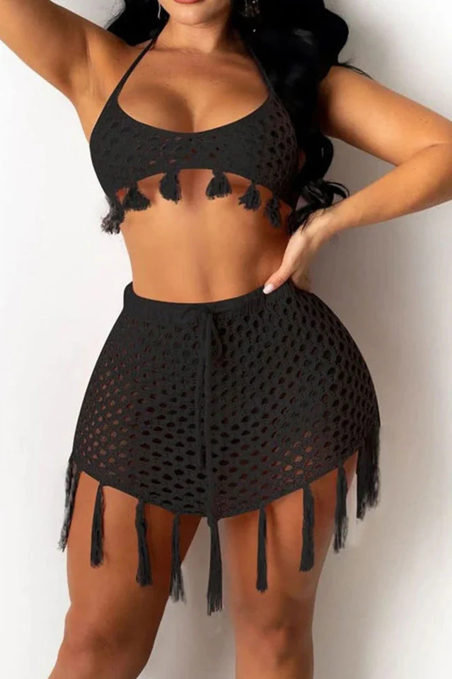 Crochet Tassel Top + Skirt Set - Image 7