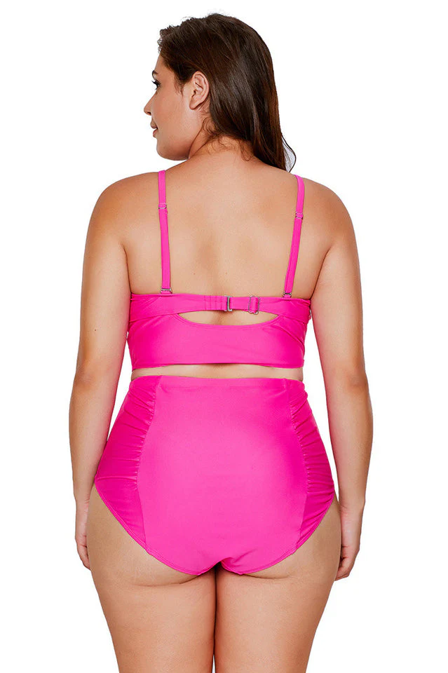 (M-3XL) Cross-Chest Tankini Set - Image 6