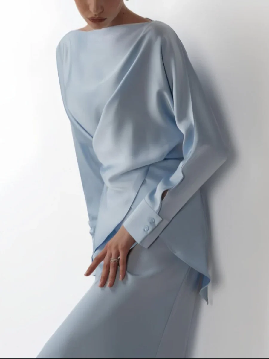 Cross Tie Back Solid Skirt Set - Image 10
