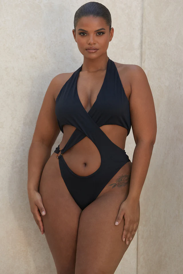 Crossover Halter One Piece Swimsuit - Image 5