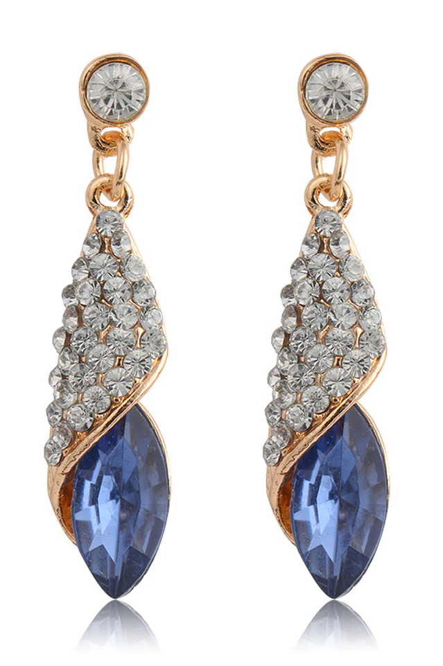 Crystal Pierced Dangle Earrings - Image 2