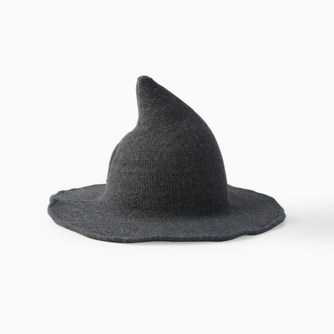 Magical Film Solid Color Knitted Pointy Witch Hat - Image 4