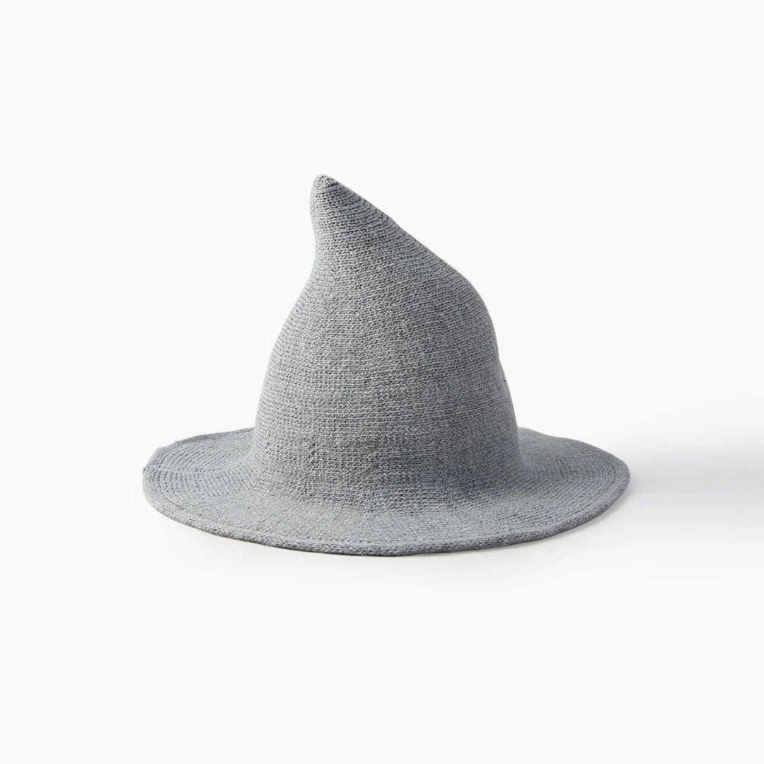 Magical Film Solid Color Knitted Pointy Witch Hat - Image 5