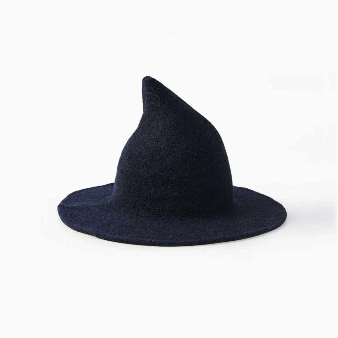 Magical Film Solid Color Knitted Pointy Witch Hat - Image 6
