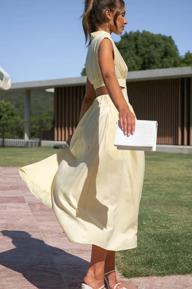 Cutout Waist Midi Dress - Image 18