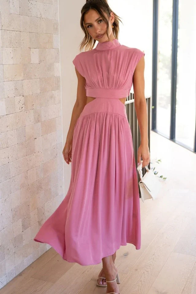 Cutout Waist Midi Dress - Image 20