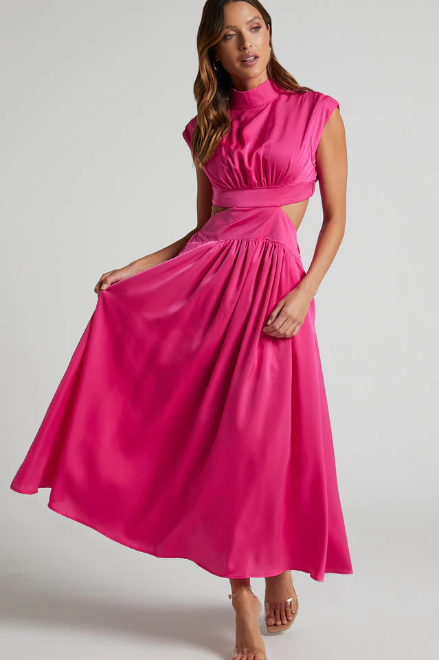 Cutout Waist Midi Dress - Image 3