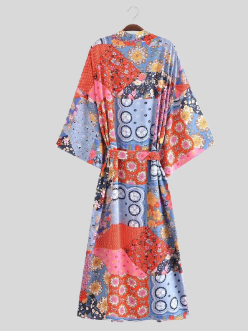 Daily Ritual Cotton Loose Short Sleeves Kimono Jacket - Image 3