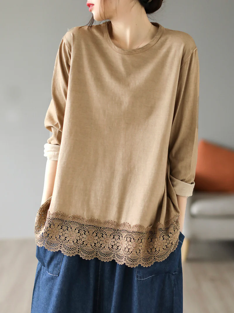 Daily Ritual Cotton Round Neck Top - Image 3