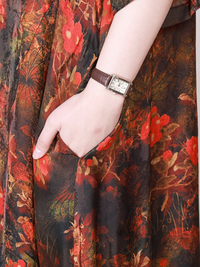 Daily Ritual Round Neck Middle Waist A-line Dress - Image 2