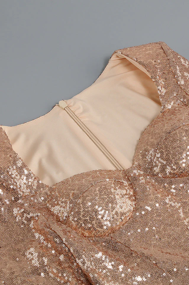 Daria Sequin Feather Mini Dress - Image 25