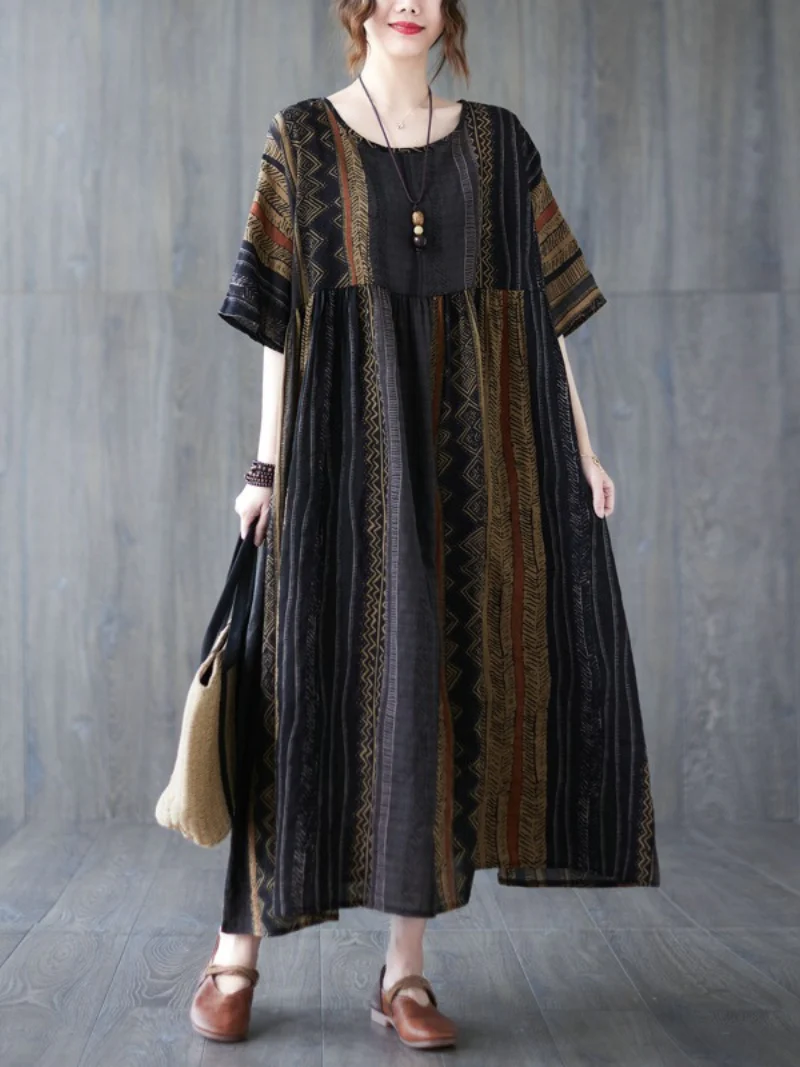 Day Dreaming Cotton Stripes Smock Dress - Image 2