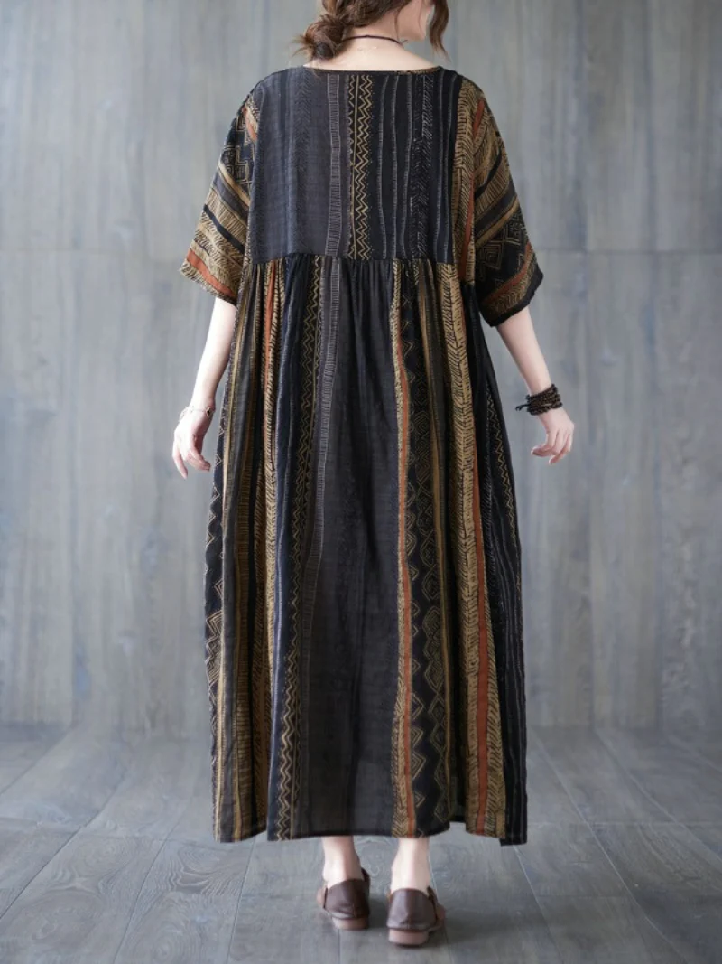 Day Dreaming Cotton Stripes Smock Dress - Image 4