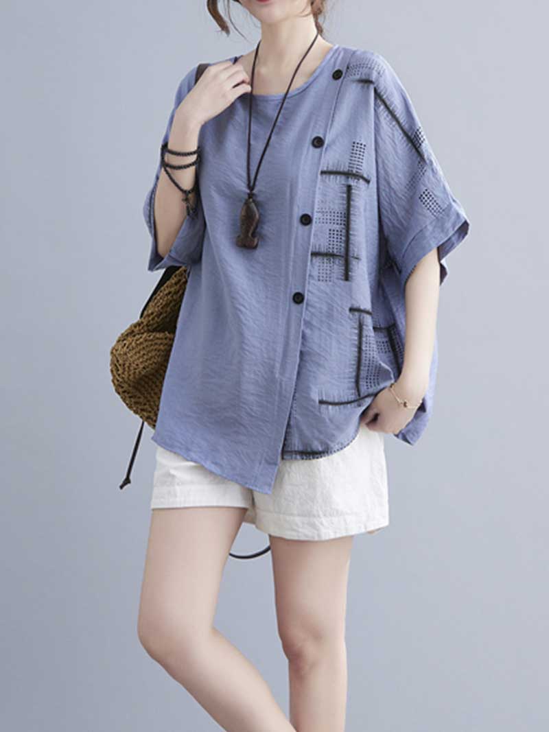 Day Will Come Buttons T-Shirt Casual Top - Image 12