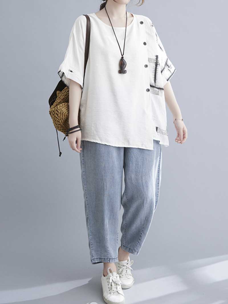 Day Will Come Buttons T-Shirt Casual Top - Image 13