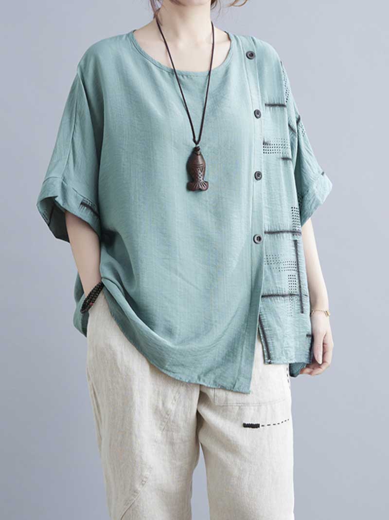 Day Will Come Buttons T-Shirt Casual Top - Image 14