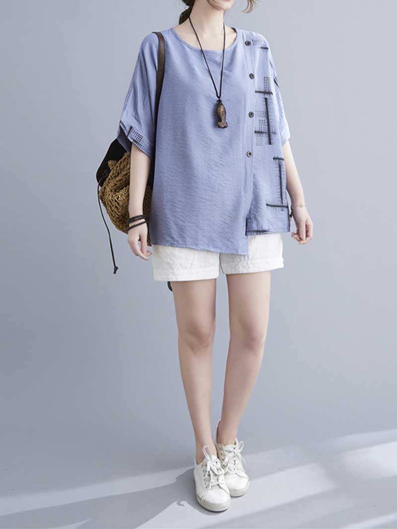 Day Will Come Buttons T-Shirt Casual Top - Image 2