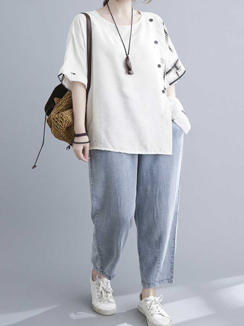 Day Will Come Buttons T-Shirt Casual Top - Image 3