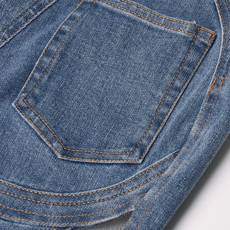 MIDORY Mesh HIGH WaistED PATCHWORK JEANS - Image 18