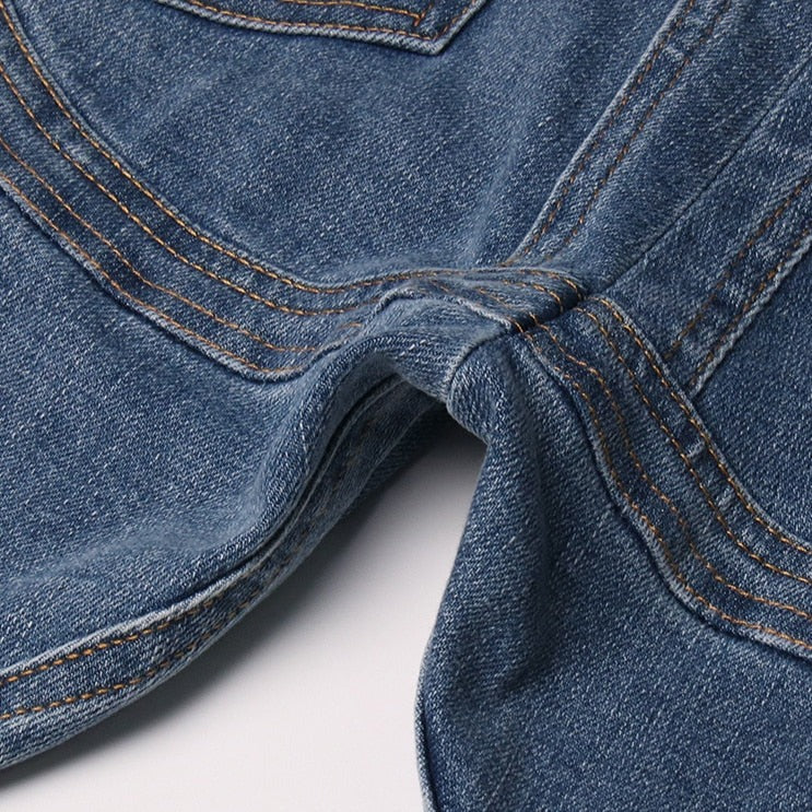 MIDORY Mesh HIGH WaistED PATCHWORK JEANS - Image 19