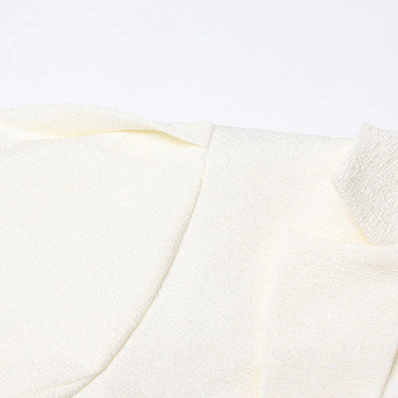 Deconstructed Ruffle CutOut Side Puff Sleeve Asymmetrical Peplum Jacket - Image 4