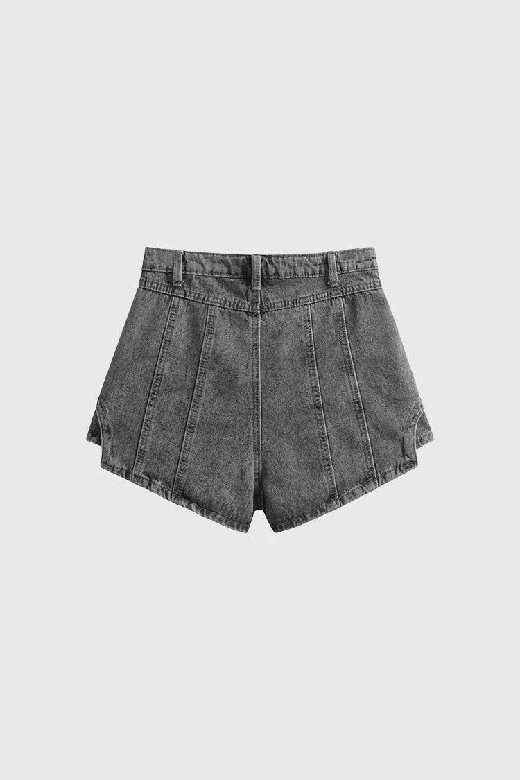Denim Skort - Black - Image 4