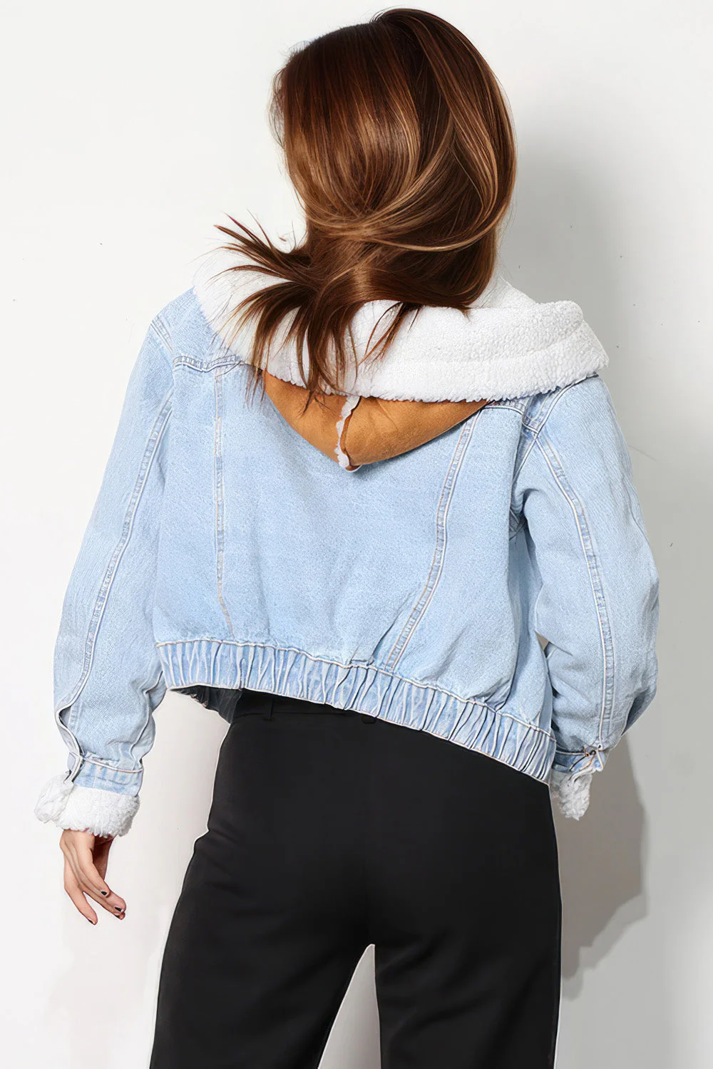 Denim Wool Jacket - Blue - Image 2