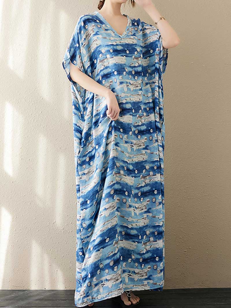 Desired Season Tie-Dye Kaftan Dress - Image 5
