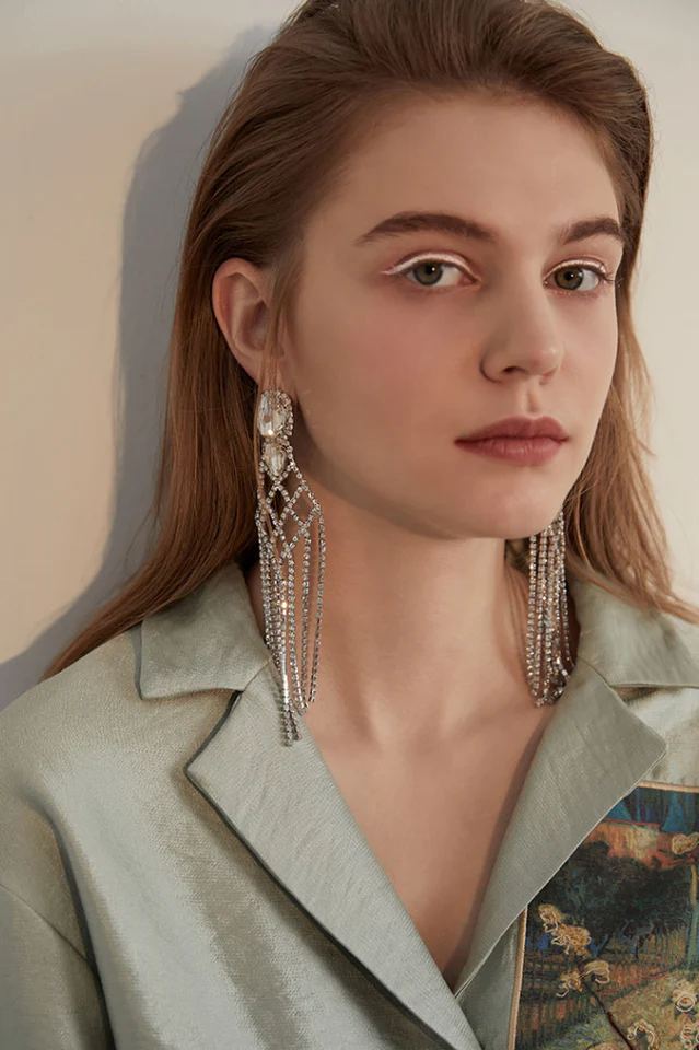 Diamante Statement Earrings - Image 3