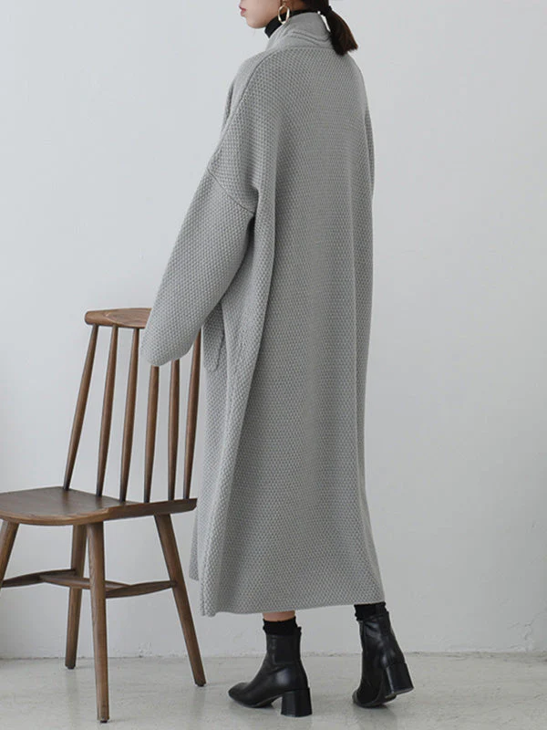 Diamond Long Cardigan Sweater with Pocket - Image 3