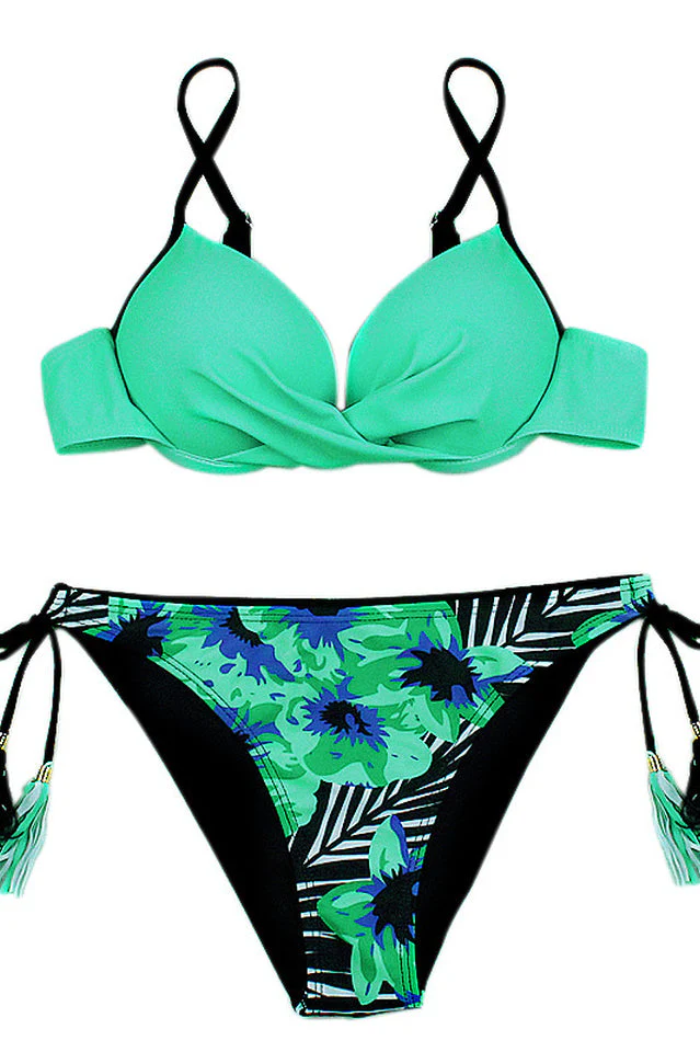 Tropical Bikini Set With Tassels - Image 7