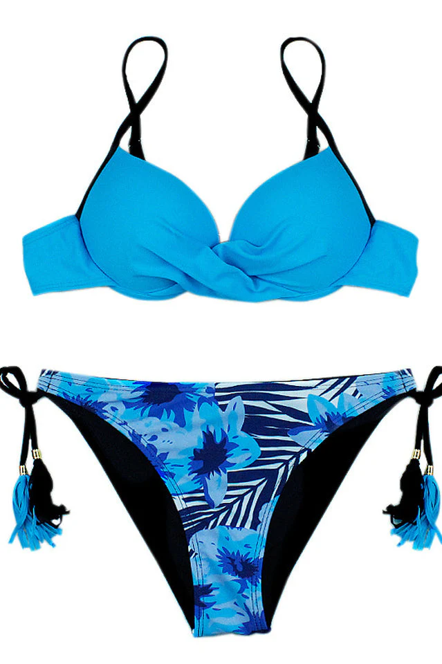 Tropical Bikini Set With Tassels - Image 8