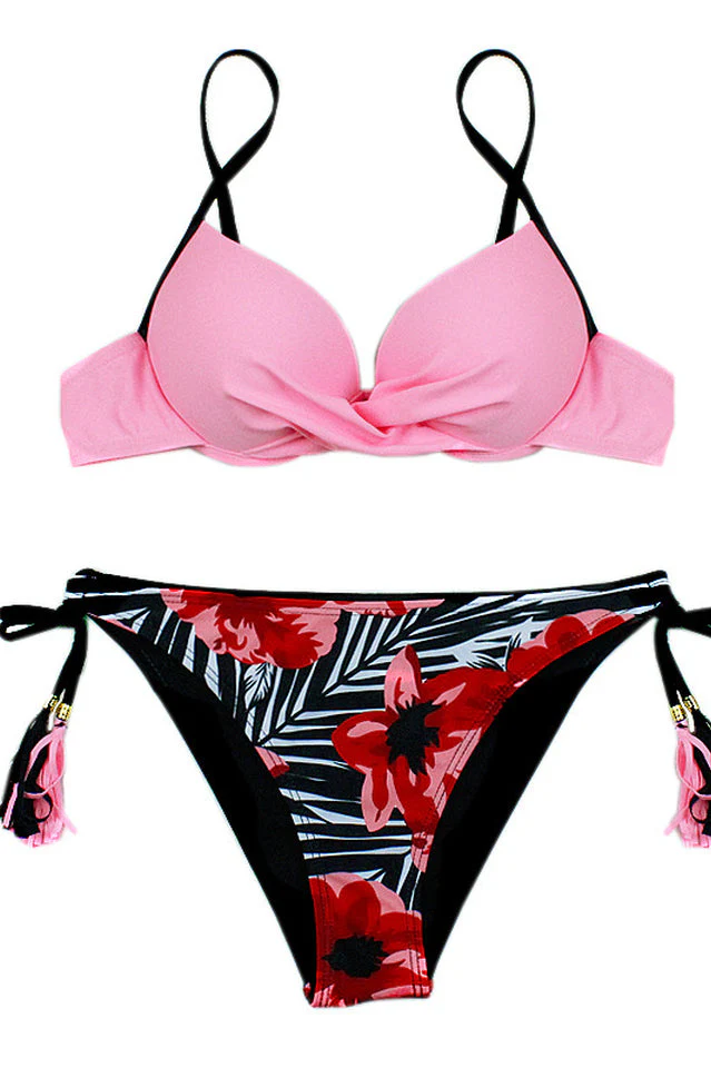 Tropical Bikini Set With Tassels - Image 9
