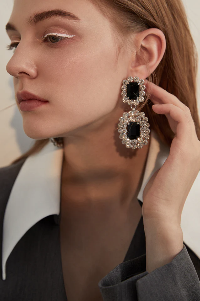 Dimond Dangle Earrings - Image 5