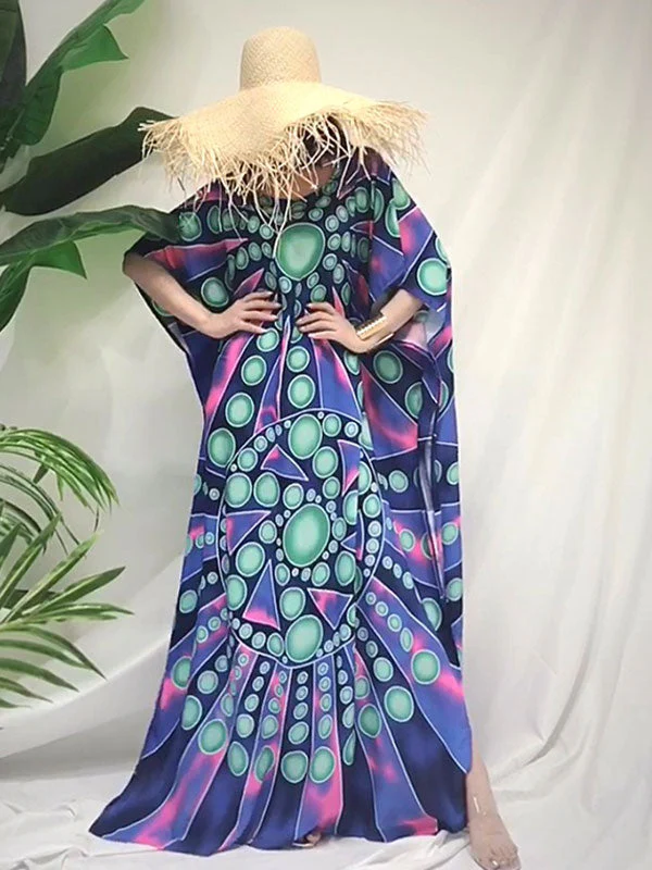 Disco Vibes Retro Print Bohemian Maxi Dress - Image 2