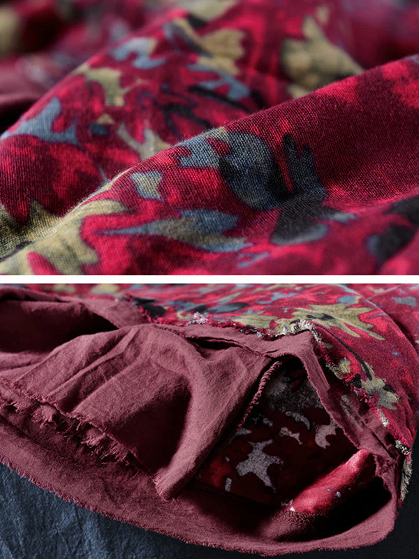 Double Layers Floral Printing Skirt - Image 17