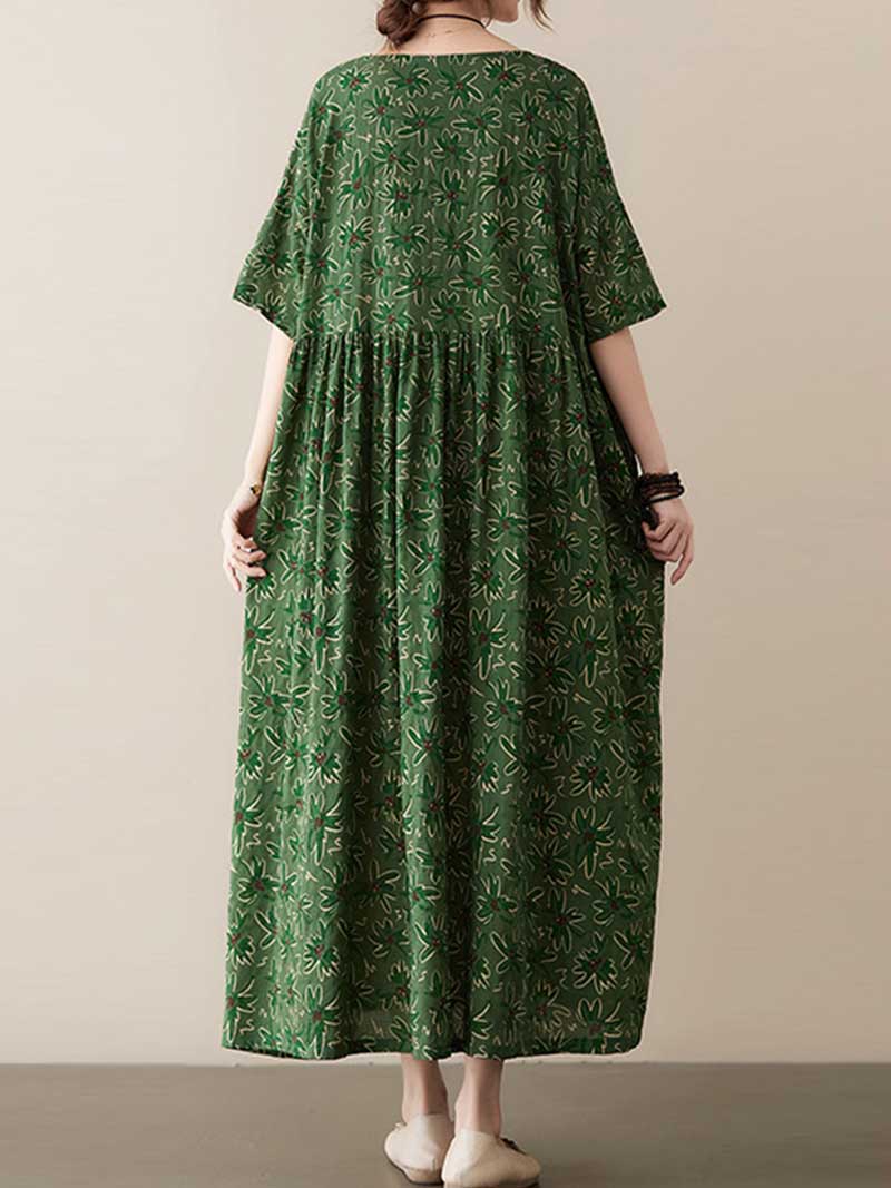 Dream Girl Printed Floral Smock Dress - Image 3