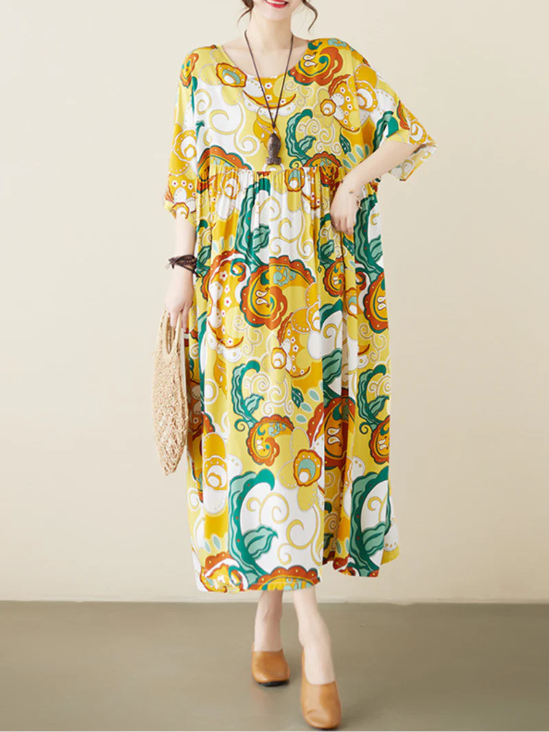 Dream Girl Cotton Floral Smock Dress - Image 2