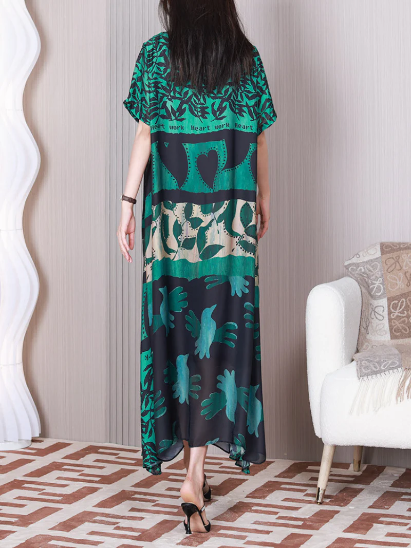Dream Girl Round Neck Short Sleeves A-line Dress - Image 6