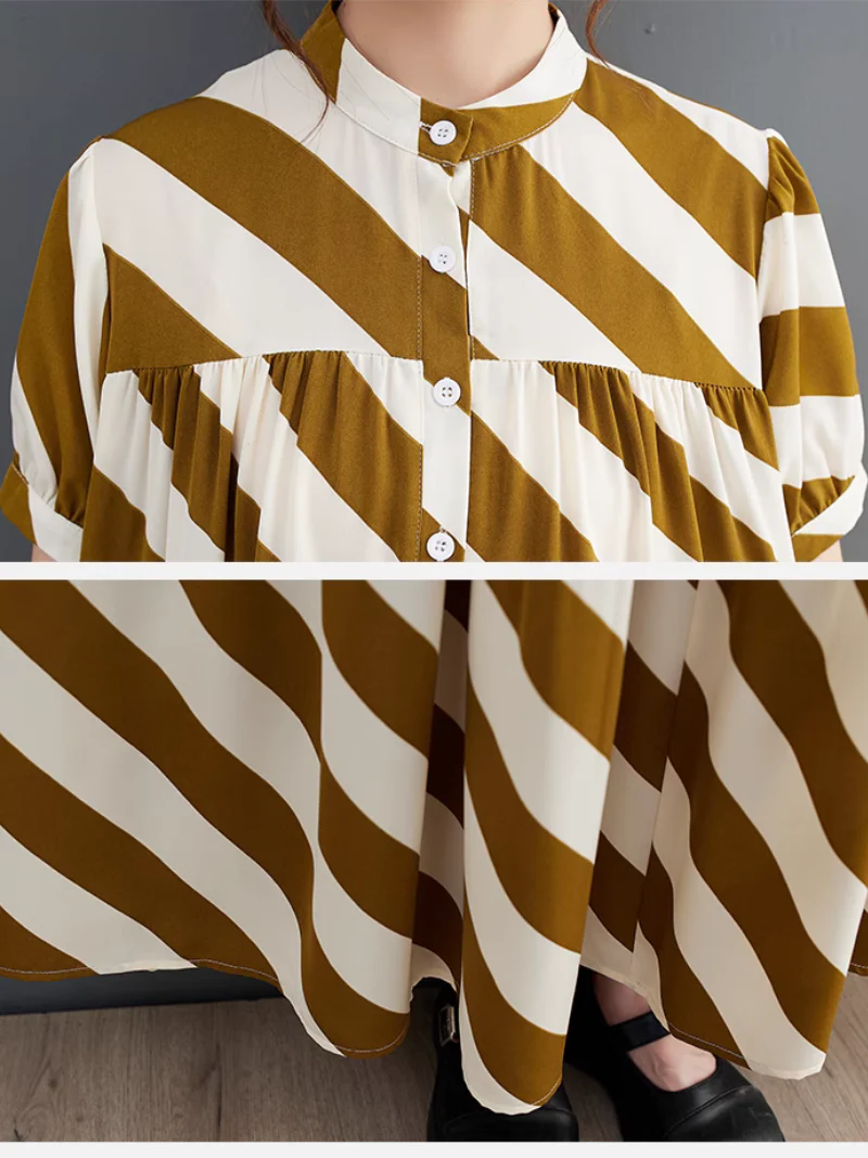 Dream Girls Striped Printed A-Line Dress - Image 4