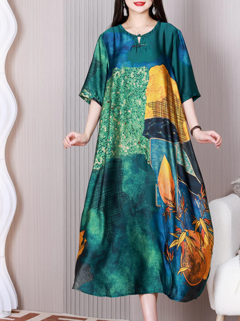 Dress The population Round Neck A-line Dress - Image 3