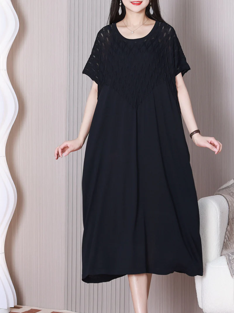 Dress the Population Round Neck A-line Dress - Image 7
