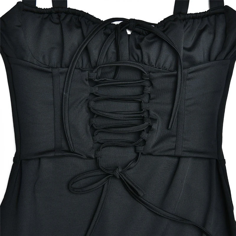 DYNA CORSET STRAPS Lace UP MIDI Dress - Image 14