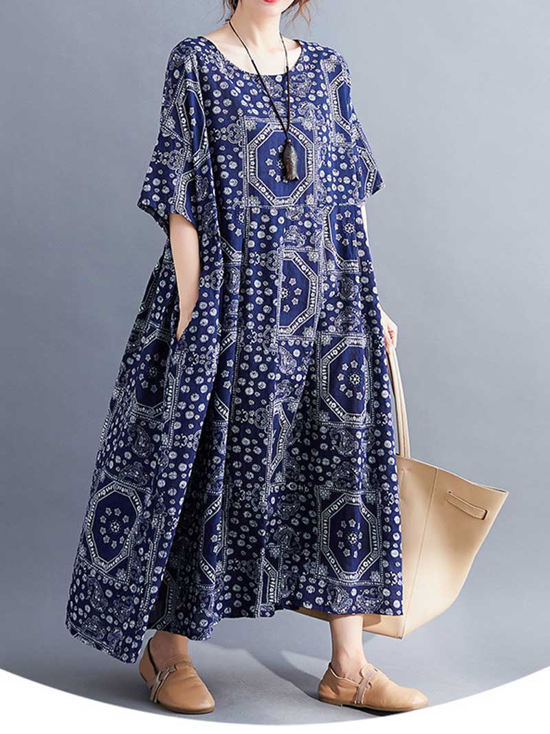 Easy To Find Printed Smock Dress - Image 2