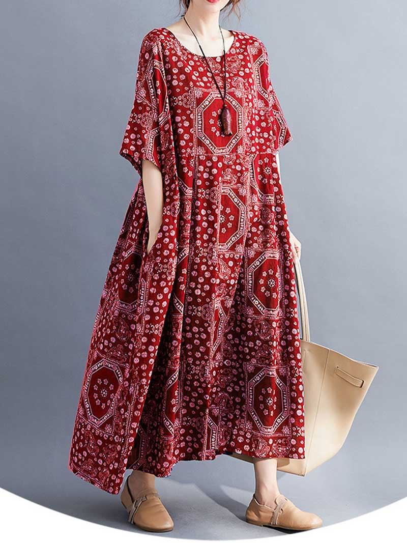 Easy To Find Printed Smock Dress - Image 3