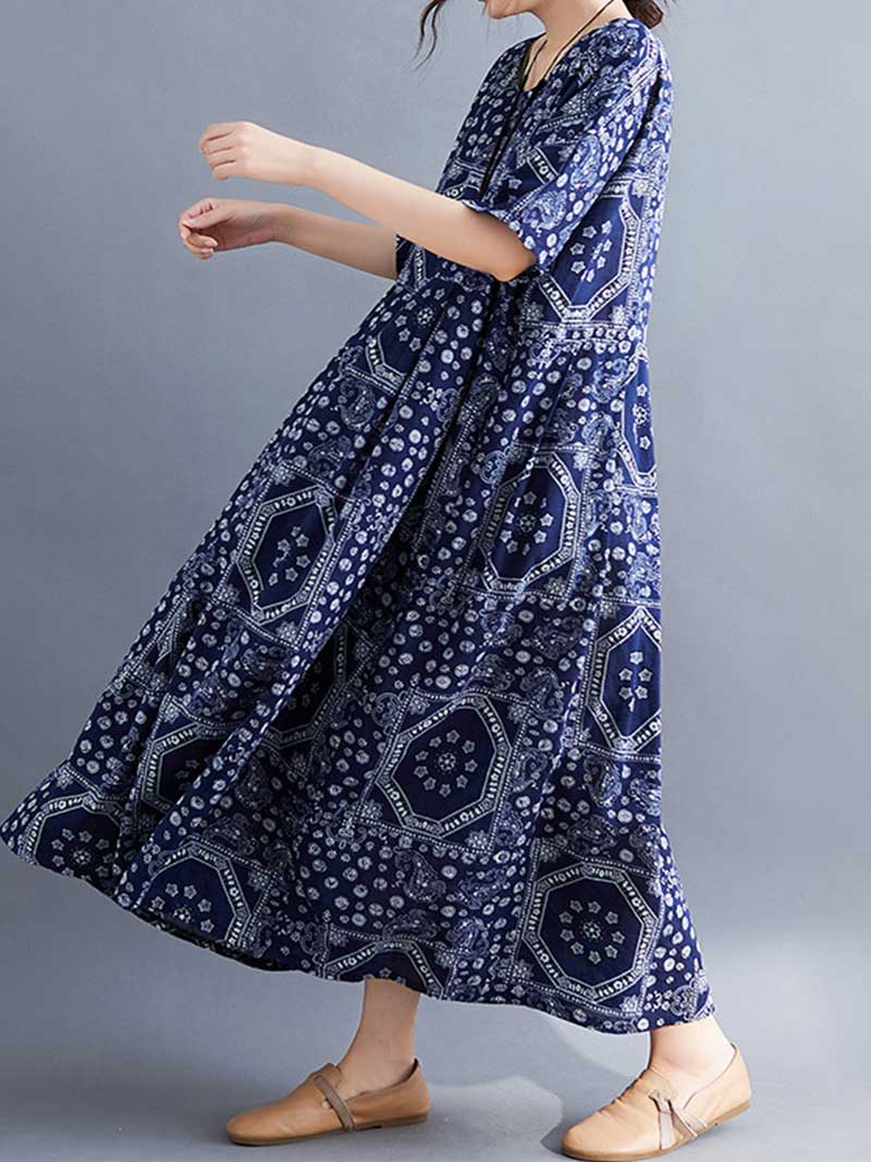 Easy To Find Printed Smock Dress - Image 8