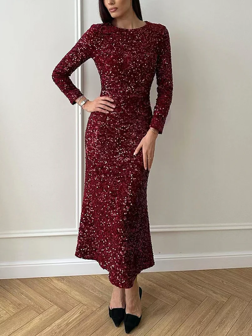 Eileen Sequin Midi Dress - Image 7