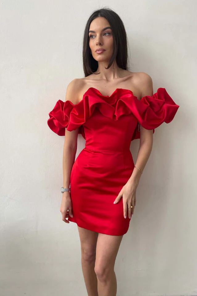 Elastic Mystic Satin Dress - Image 11